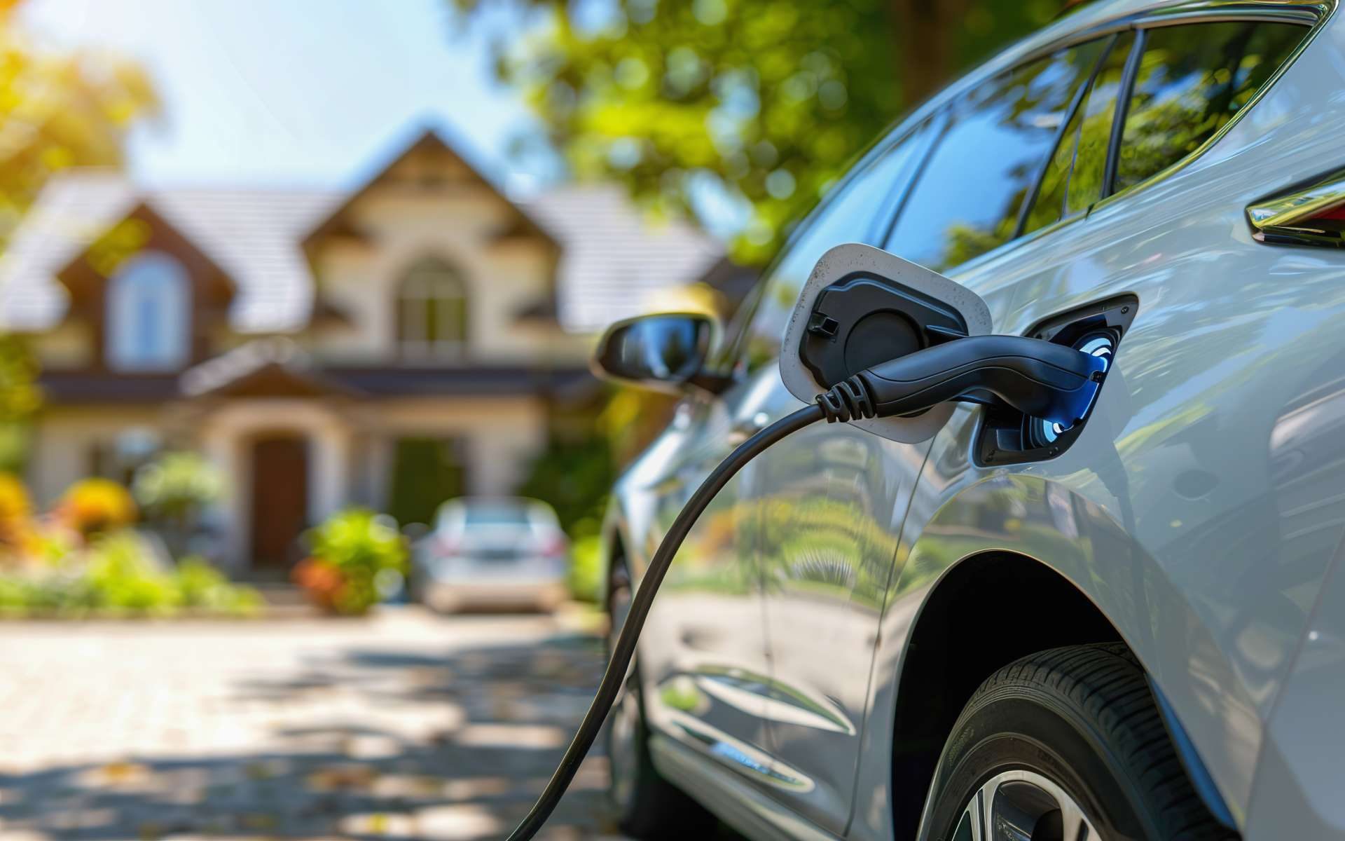Level 2 EV charger installed at a Aurora home